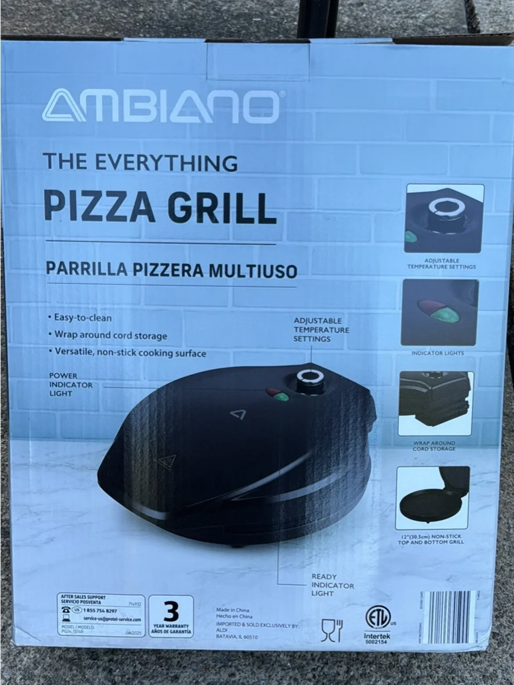 Ambiano Pizza Grill - Black